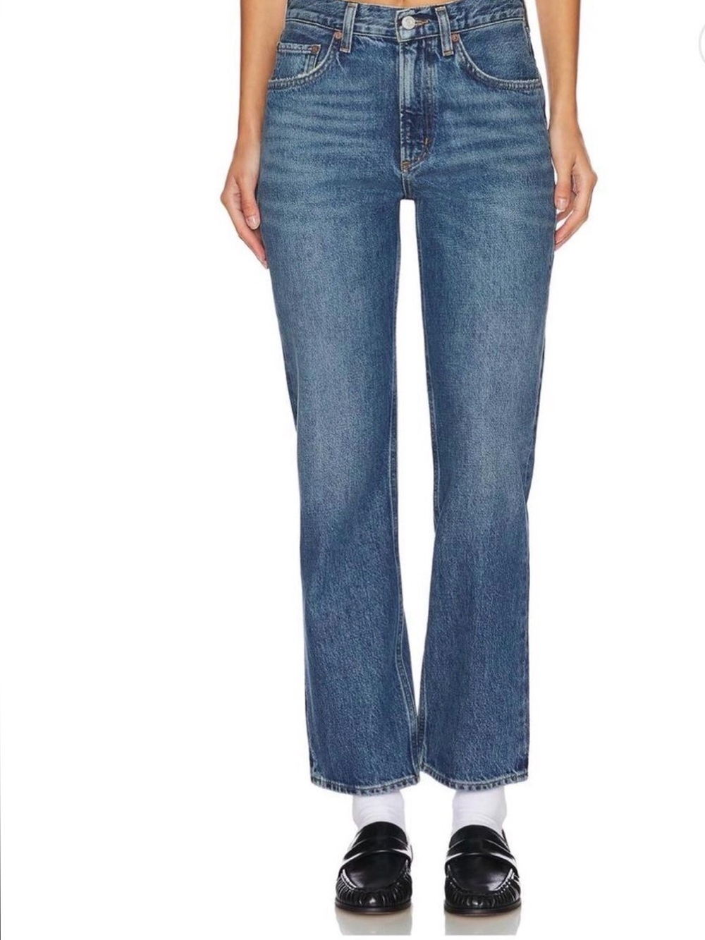 Agolde Valen mid rise straight jeans in Essence...